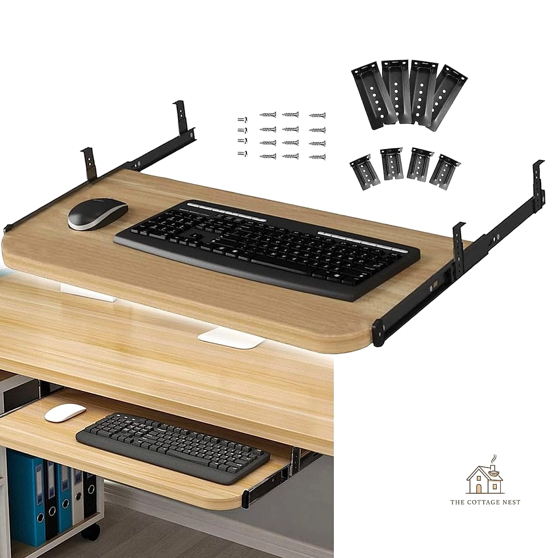 50 Beautiful College Dorm Desk Ideas to Transform Your Space 48 Slide-Out Keyboard Tray