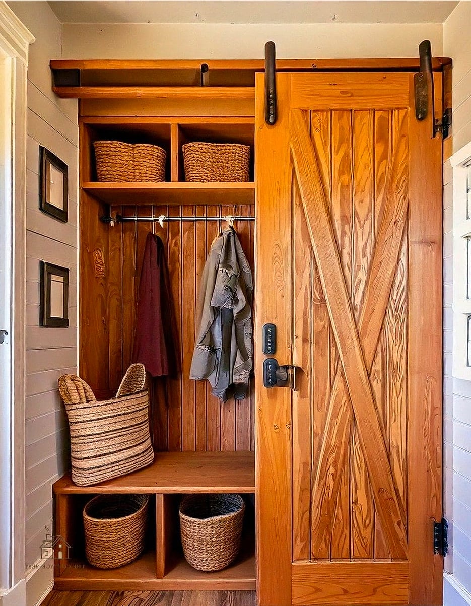 Sliding Barn Door Key Cabinet