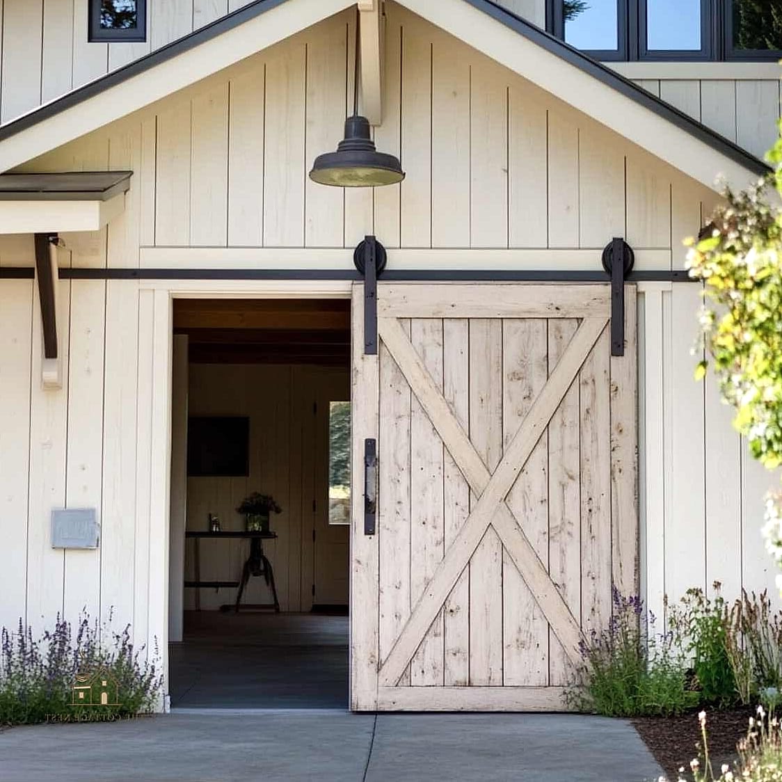 45 Stunning Garage Entryway Ideas You'll Absolutely Love 22 Sliding Barn Door for Coat Closet
