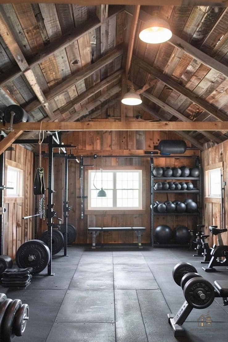 35 Stunning Home Gym Ideas Small Garage You'll Absolutely Love 11 Sliding Barn Door Entry