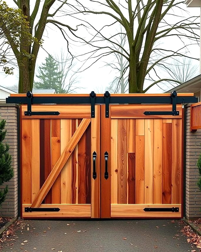 Sliding Barn-Style Garden Gate
