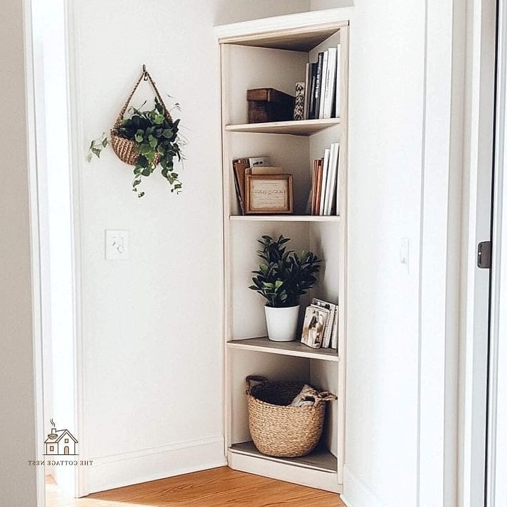 35 Creative Narrow Entryway Ideas That Will Inspire You 25 Slim Bookshelf for a Reading Nook Feel