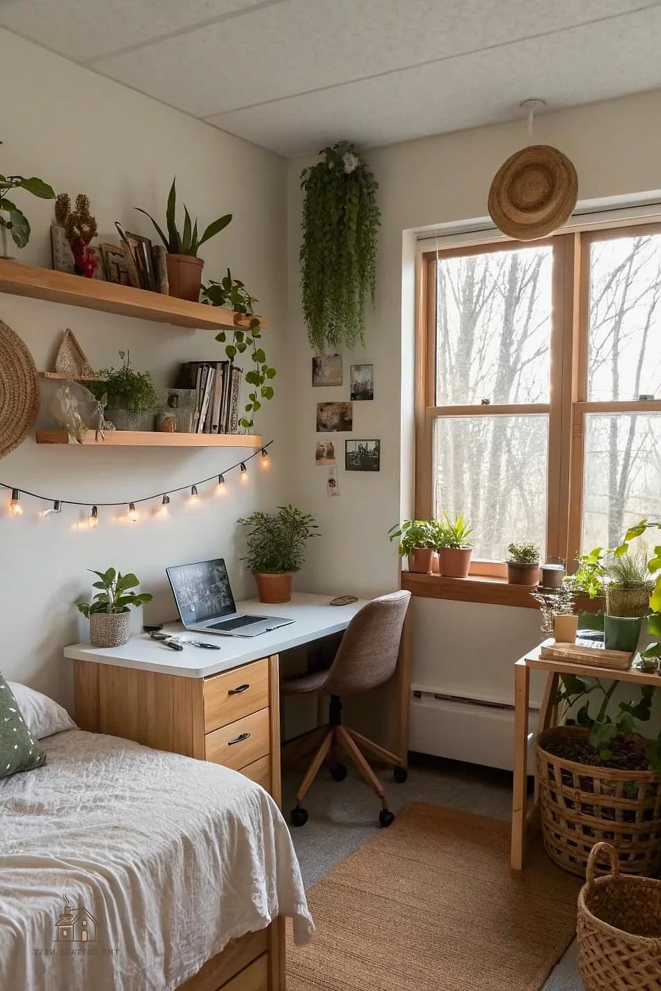 15 Chic Single Dorm Room Ideas for a Beautiful Home 4 A Small Area Rug to Anchor the Space