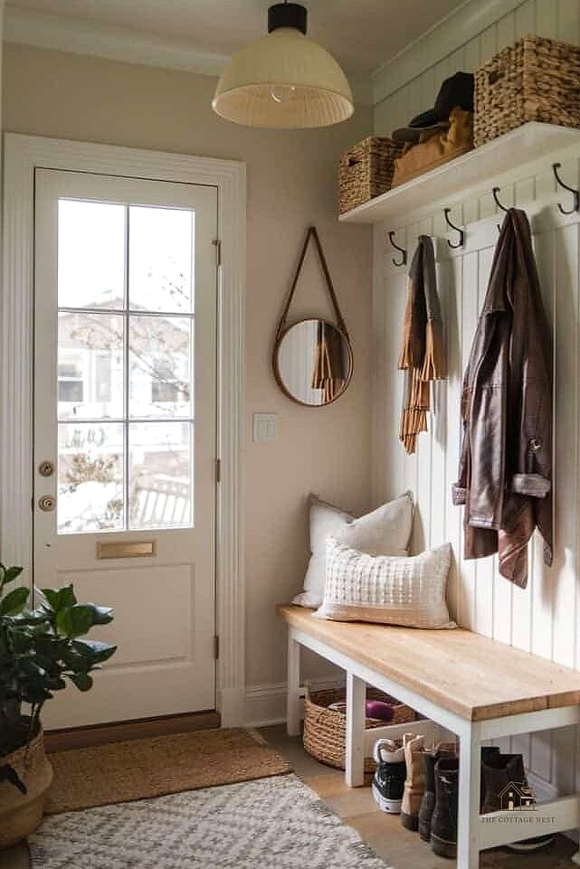 20 Cozy Apartment Entryway Ideas Worth Pinning 5 A Small Bench With Storage Underneath