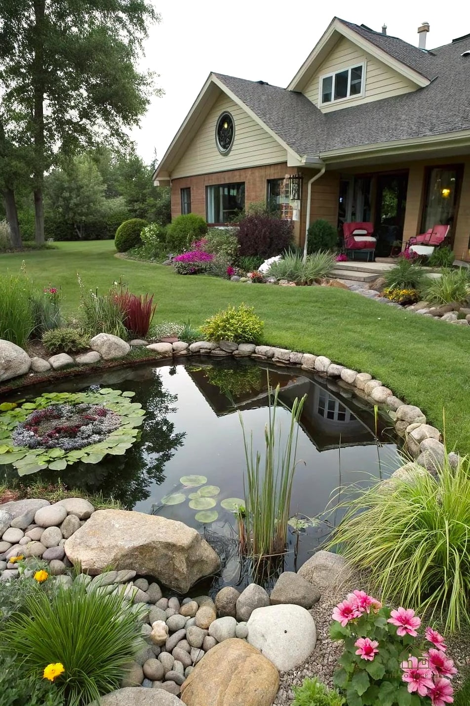 A Small Front Yard Pond or Water Feature