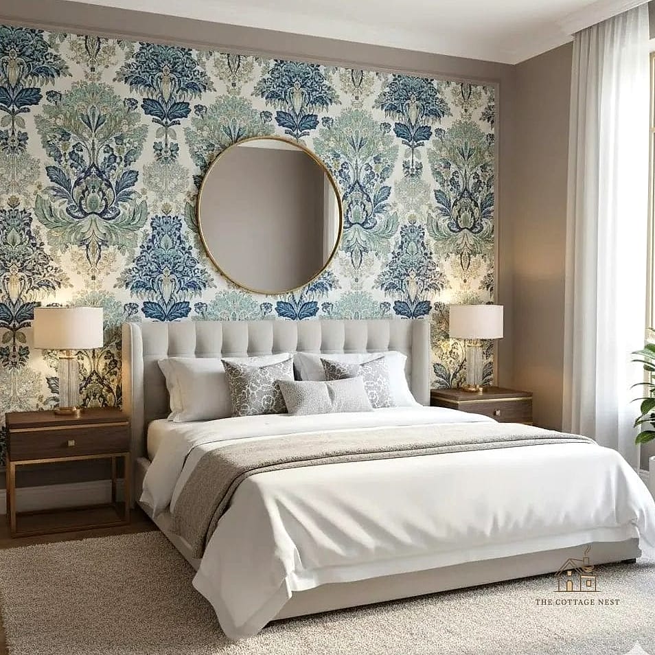 25 Stunning Bedroom Wallpaper Ideas You'll Absolutely Love 20 Small-Scale Ditsy Floral Wallpaper