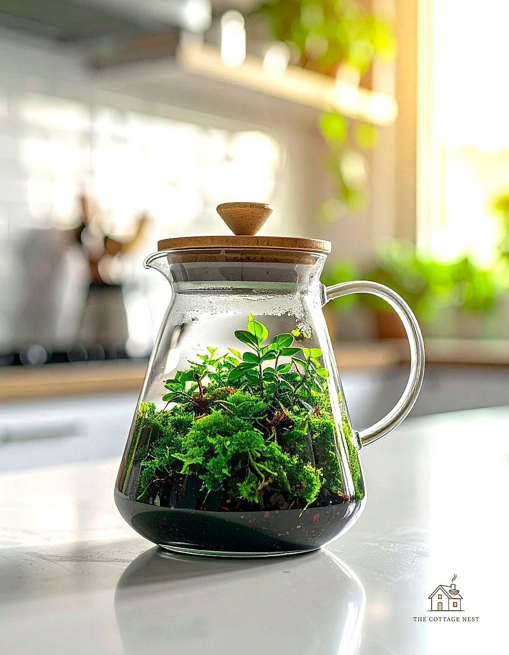 A Small Terrarium with Preserved Moss