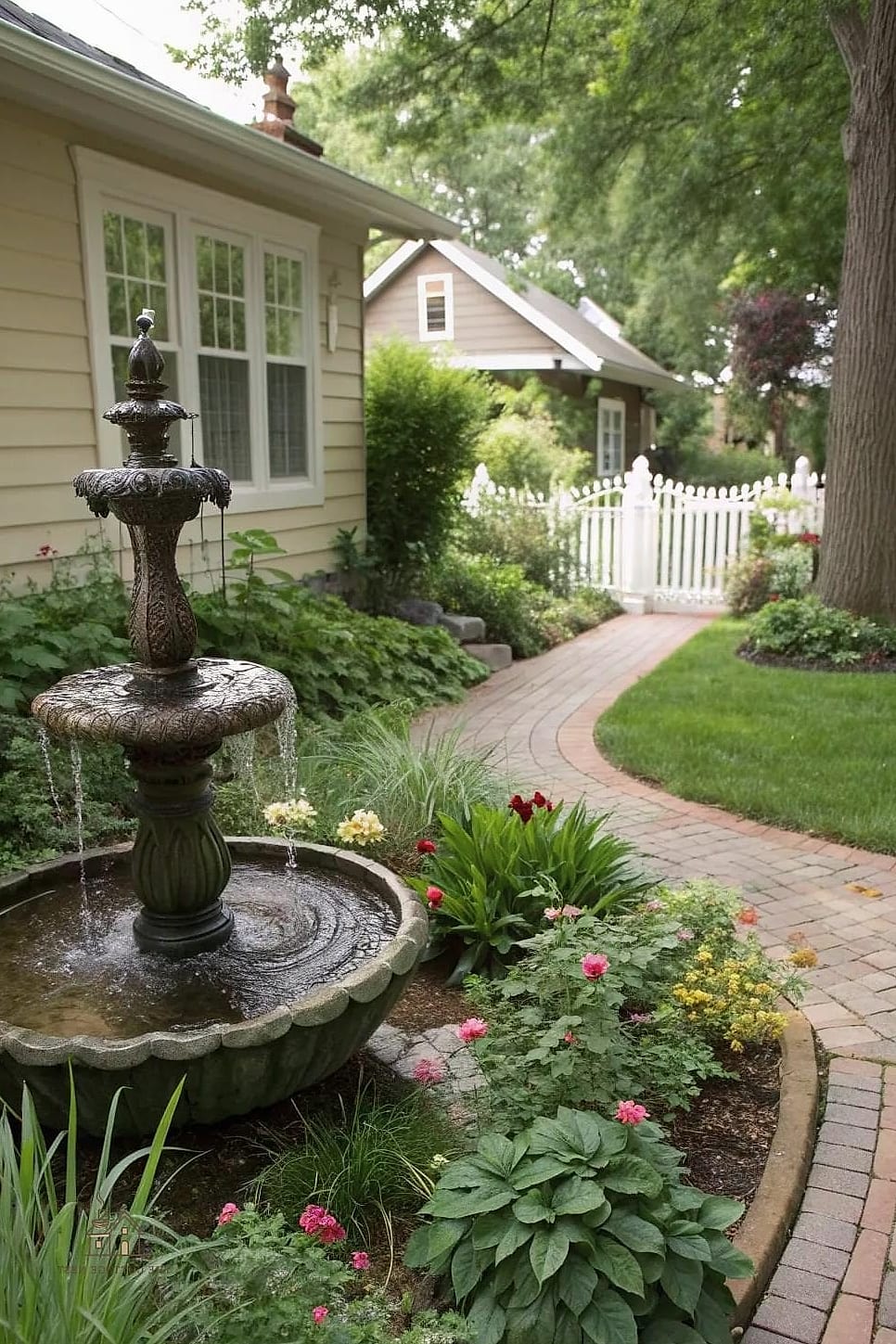 30 Amazing Front Yard Landscaping Ideas on a Budget 31 A Small Water Feature