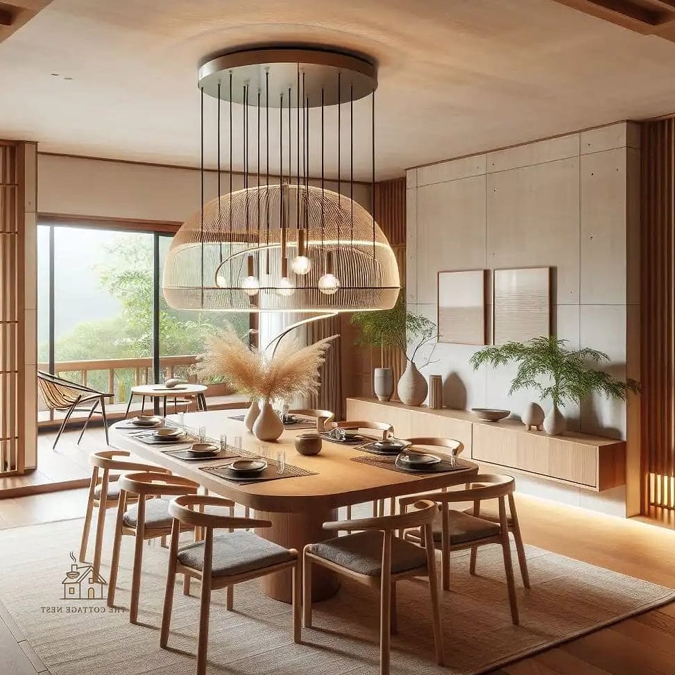 45 Gorgeous Japandi Dining Room Ideas That Are Totally Doable 41 Soft Amber Glass Drinkware