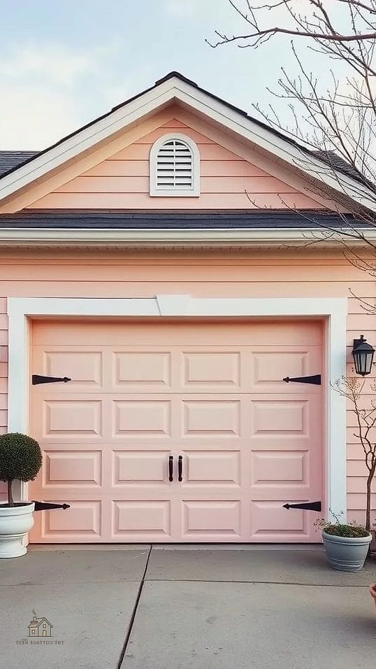 45 Chic Garage Painting Ideas for a Beautiful Home 14 Soft Blush for a Feminine Touch