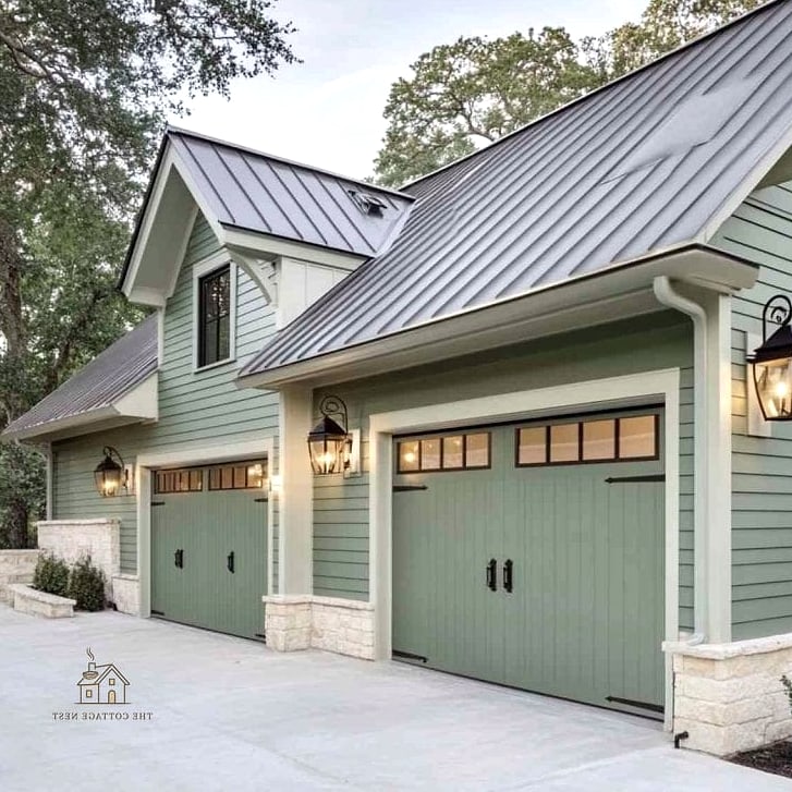 45 Chic Garage Painting Ideas for a Beautiful Home 40 Soft Gray-Green Walls