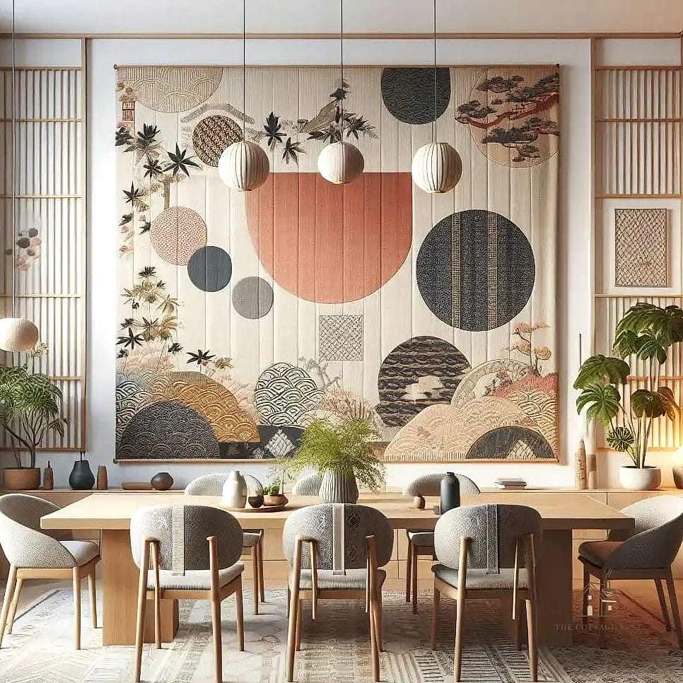 45 Gorgeous Japandi Dining Room Ideas That Are Totally Doable 34 Soft Layered Textiles