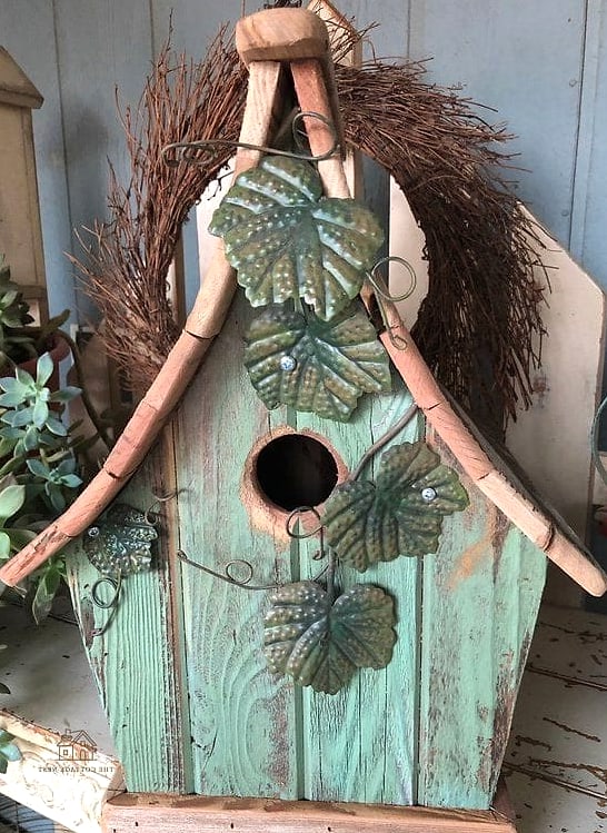 15 Chic Bird House Painting Ideas for a Beautiful Home 2 Soft Sage Green with White Trim