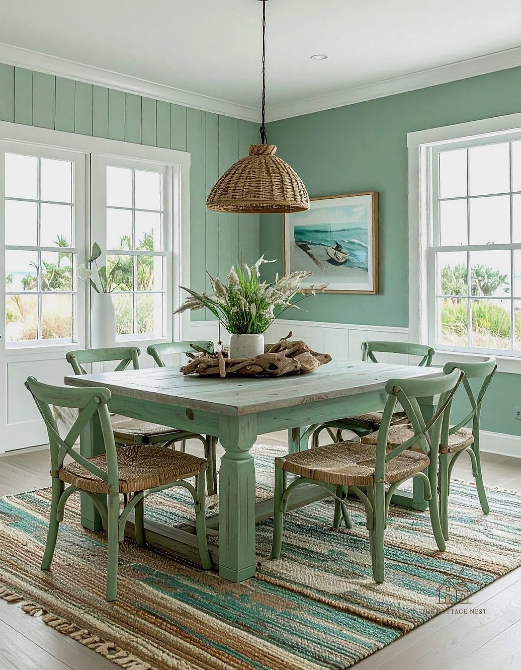 45 Gorgeous Dining Room Paint Color Ideas That Are Totally Doable 38 Soft Seafoam