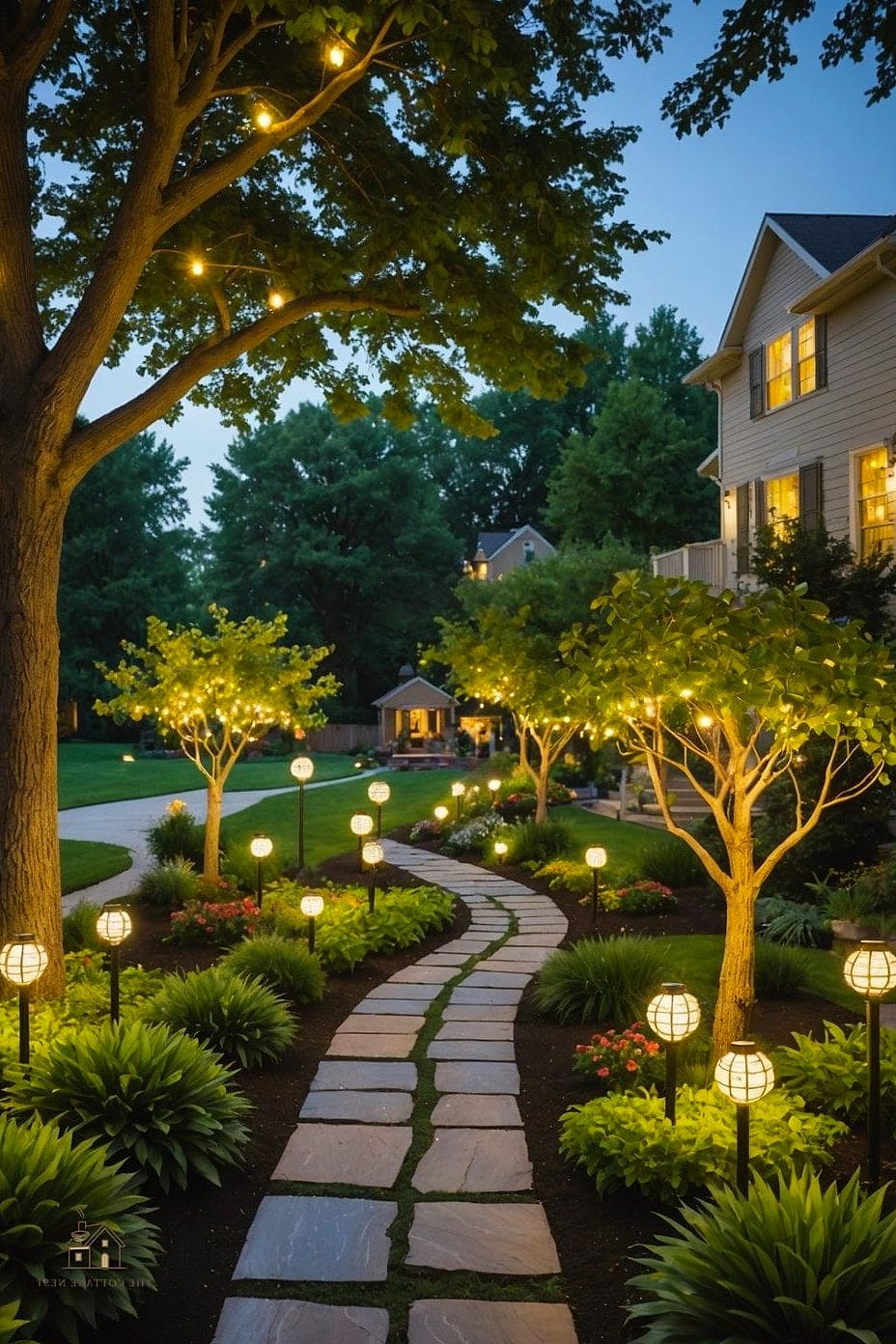 30 Amazing Front Yard Landscaping Ideas on a Budget 7 Solar Pathway Lights