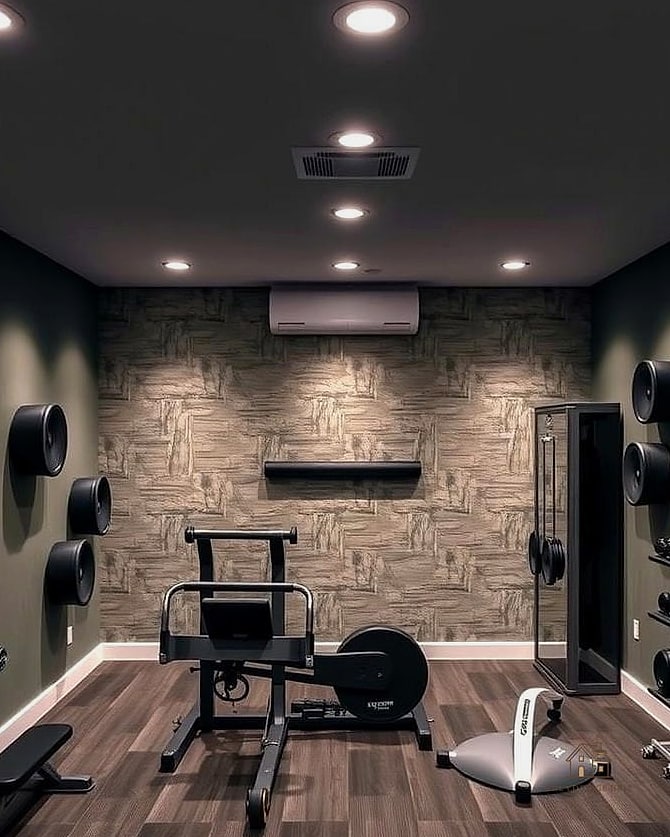 35 Stunning Home Gym Ideas Small Garage You'll Absolutely Love 30 Speaker System Built Into the Wall