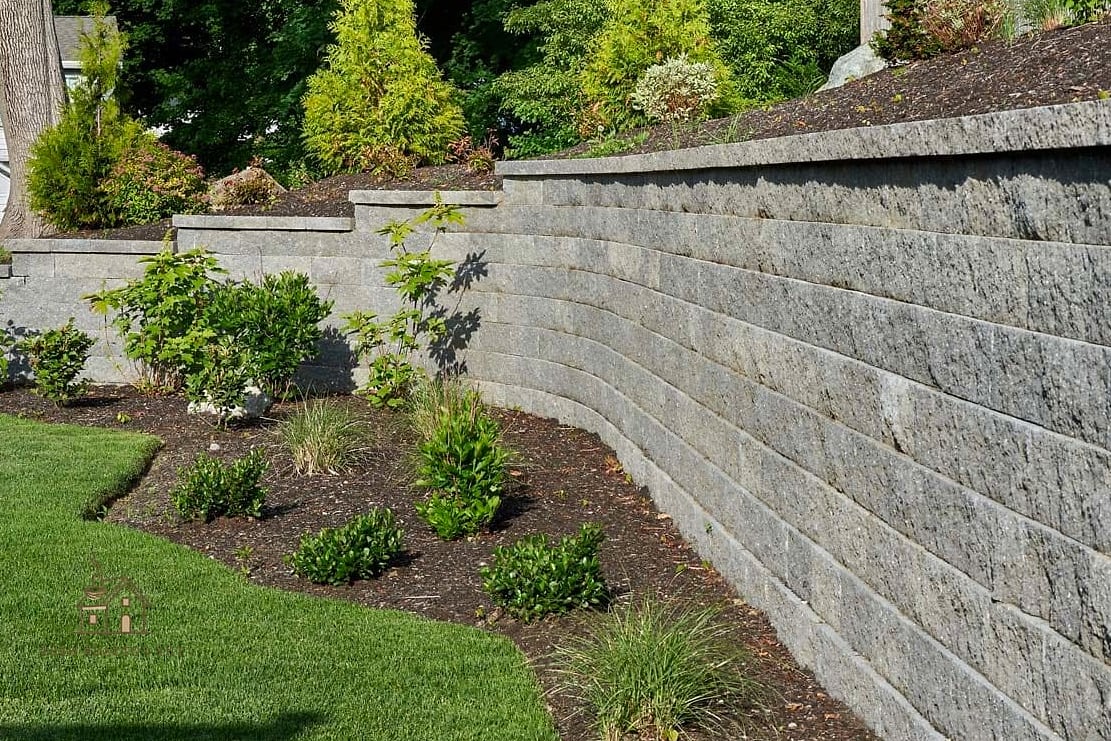 30 Beautiful Retaining Wall Ideas to Transform Your Space 19 Split-Face Block Walls