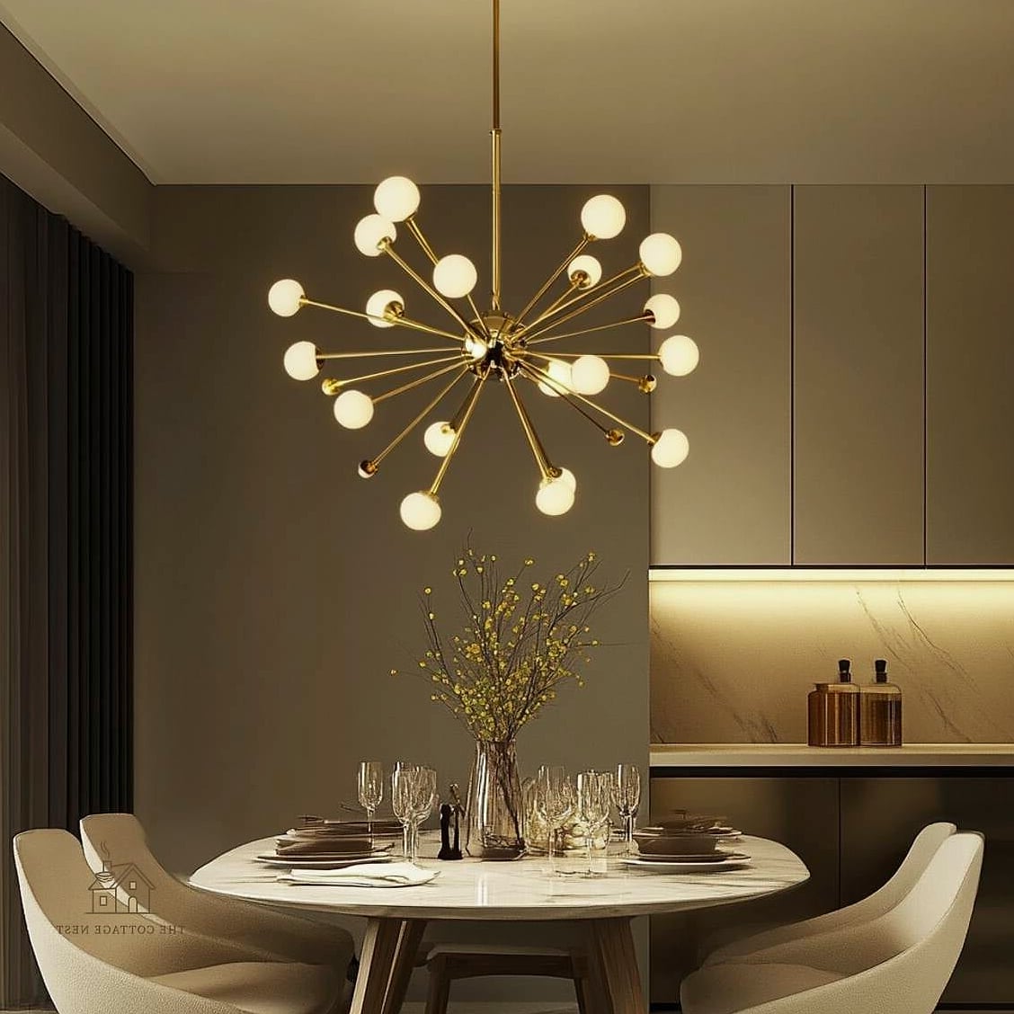 25 Creative Dining Room Chandelier Ideas That Will Inspire You 5 Sputnik-Style Chandelier