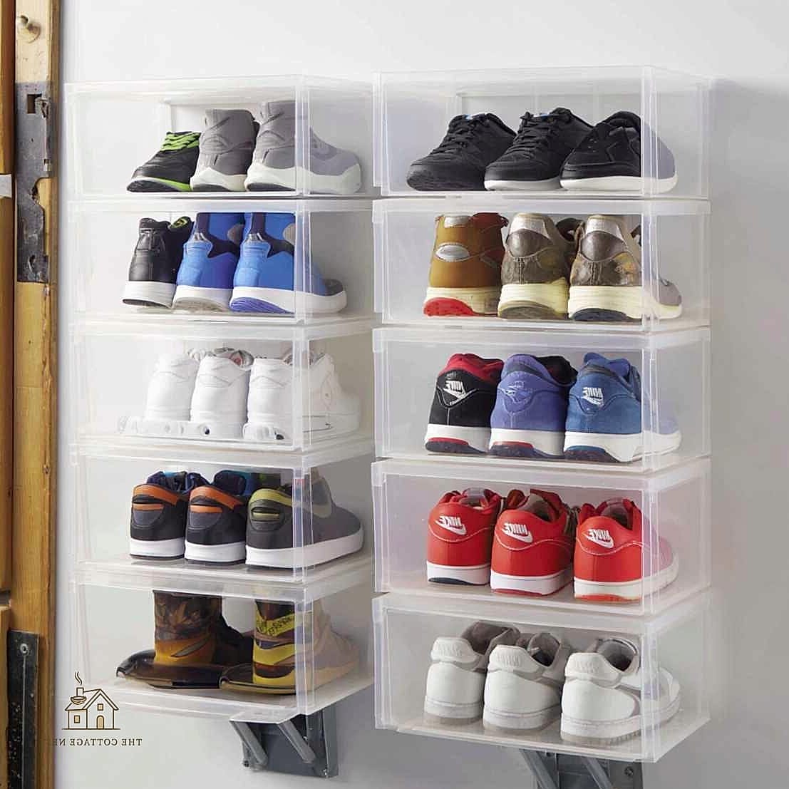 30 Cozy Garage Shoe Storage Ideas Worth Pinning 12 Stackable Plastic Shoe Bins