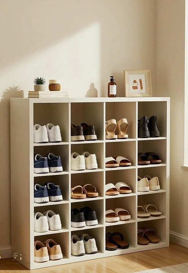35 Chic Shoe Storage Ideas For Small Garages for a Beautiful Home 4 Stackable Shoe Cubbies