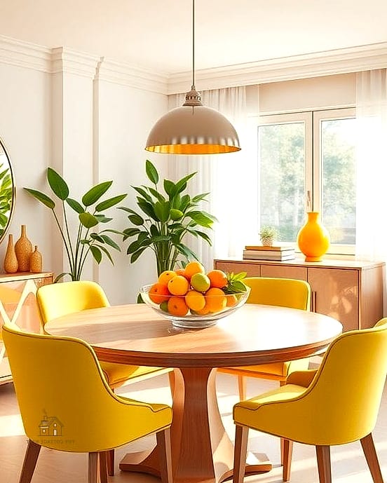 45 Brilliant Dining Room Table Centerpiece Ideas to Copy Right Now 29 Stacked Citrus Slices in a Glass Vase
