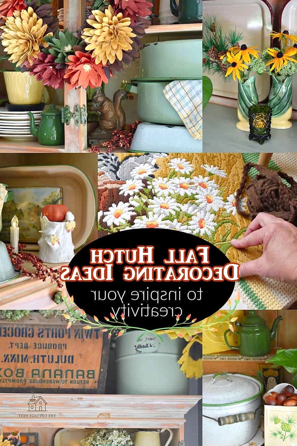 30 Dreamy Fall Hutch Decor Ideas to Try This Season 29 Stacked Vintage Crates or Boxes