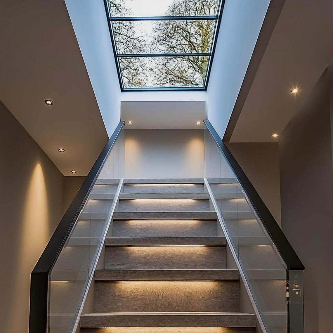 50 Clever Staircase Lighting Ideas for Every Style 34 Staircase Skylight Tube