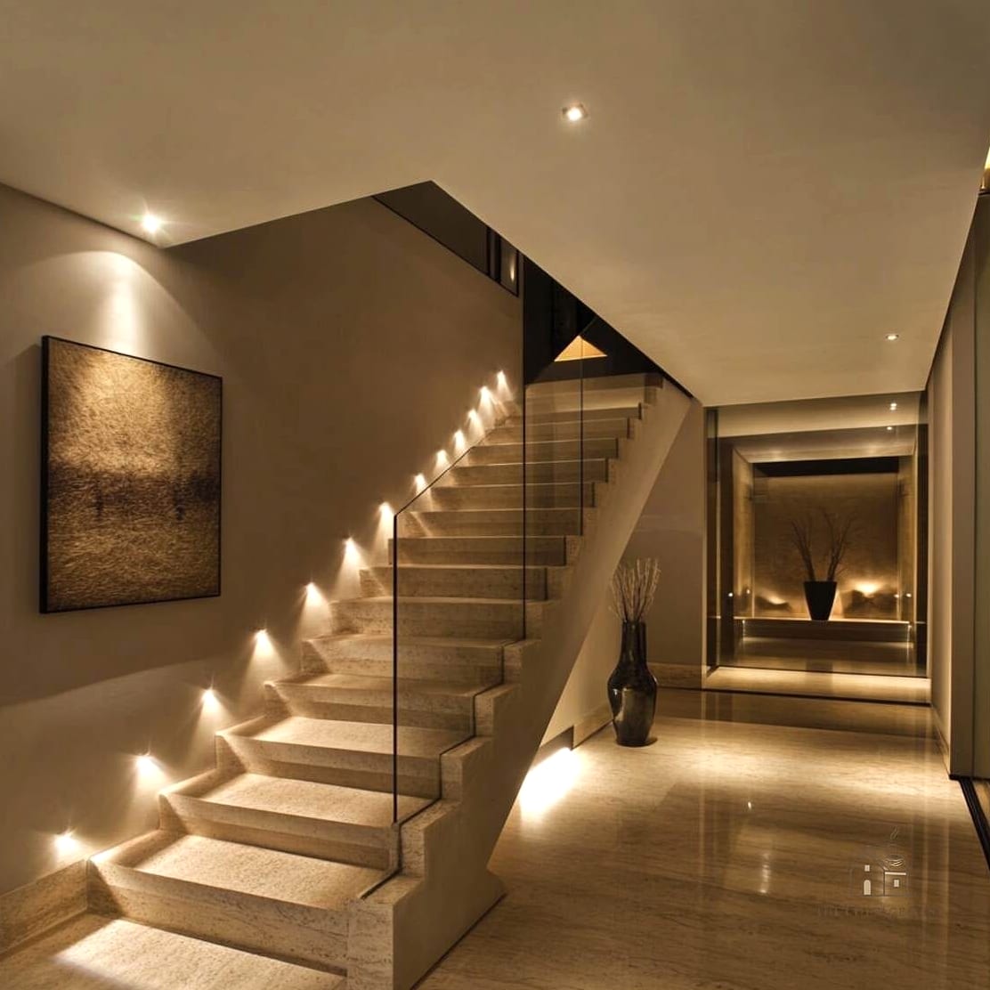 50 Clever Staircase Lighting Ideas for Every Style 47 Staircase Wall Art with Integrated Lighting