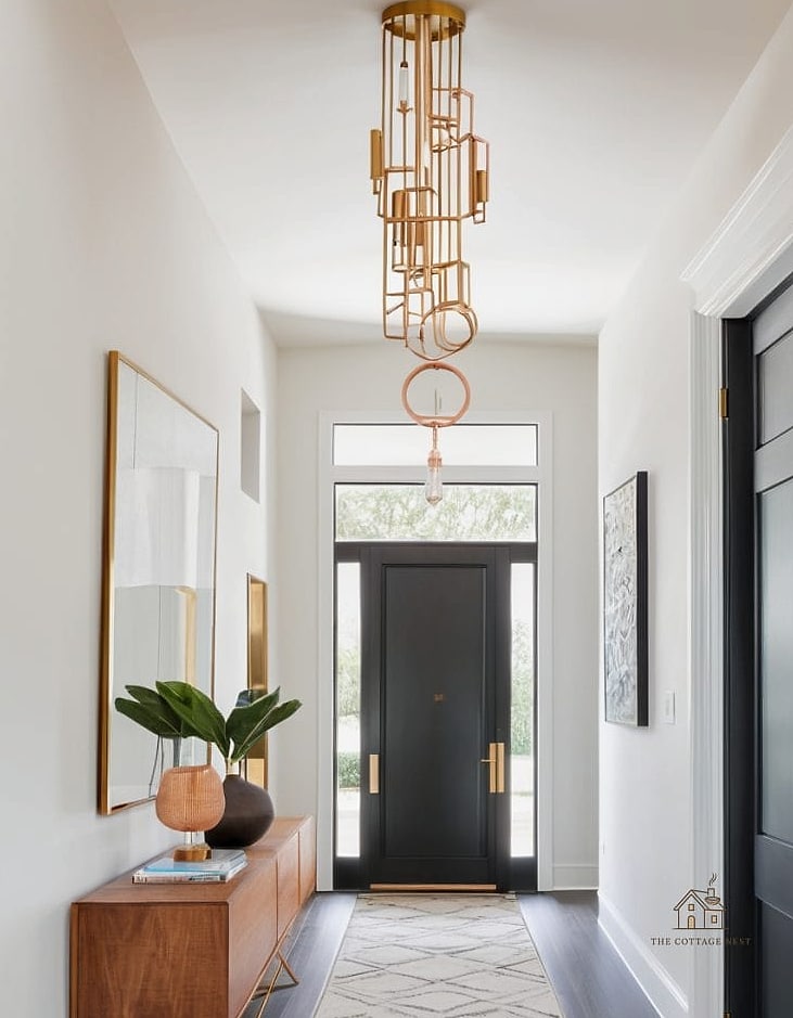 25 Creative Entryway Decor Ideas That Will Inspire You 17 A Statement Light Fixture