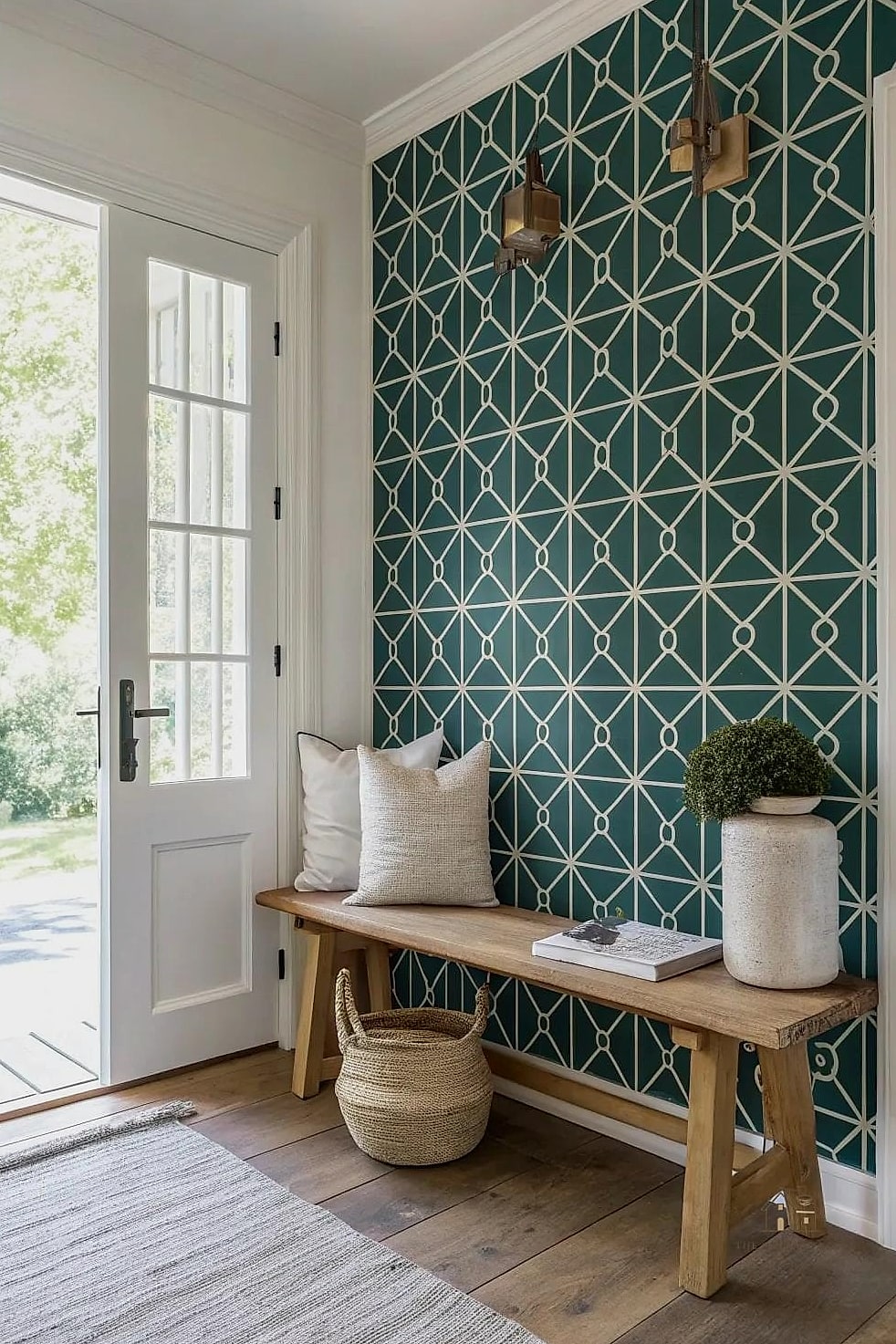 35 Stunning Entryway Accent Wall Ideas You'll Absolutely Love 28 Statement Wallpaper Border
