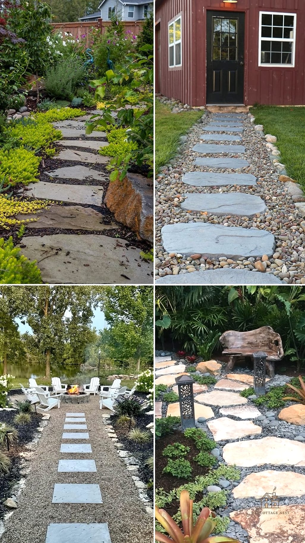25 Simple Cheap Walkway Ideas Diy That Are Totally Doable 3 Stepping Stones Set in Grass