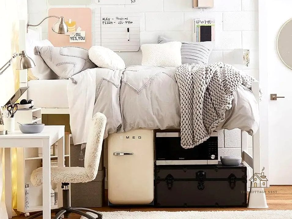 25 Brilliant Dorm Room Must Haves to Copy Right Now 16 Storage Cubes or Bins for Open Shelving