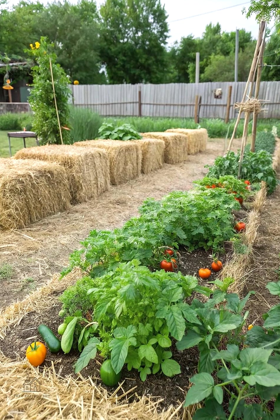 50 Clever Vegetable Garden Ideas for Every Style 4 Straw Bale Growing