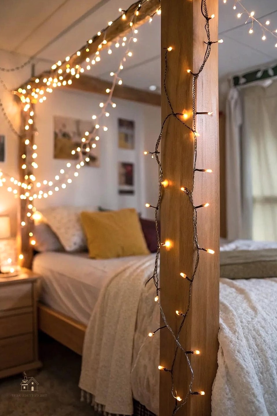 25 Brilliant Dorm Room Must Haves to Copy Right Now 6 String Lights or LED Strip Lights