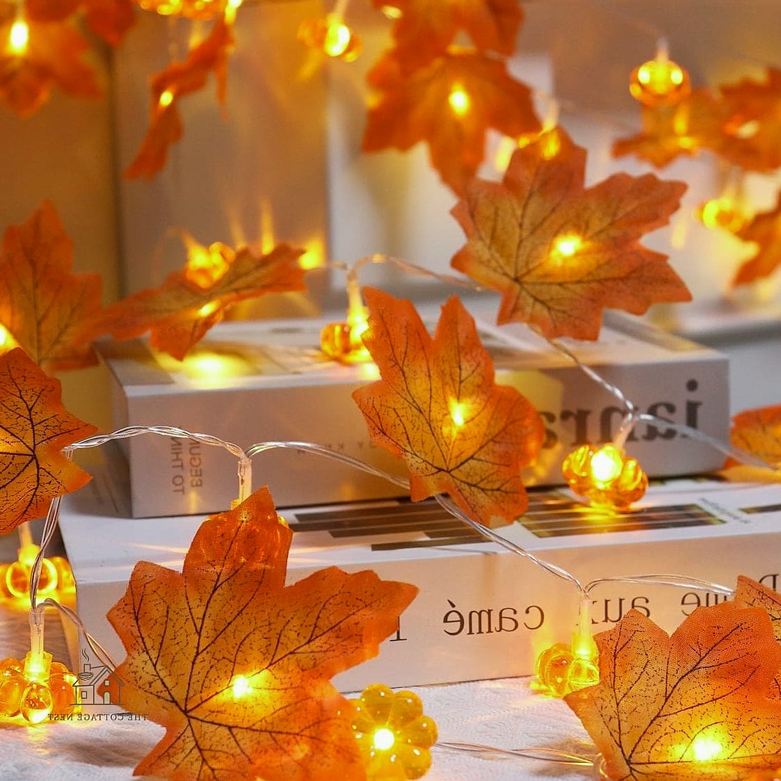 15 Creative Beautiful Fall Front Porch Decor Ideas That Will Inspire You 6 String Lights Woven Through Porch Railings