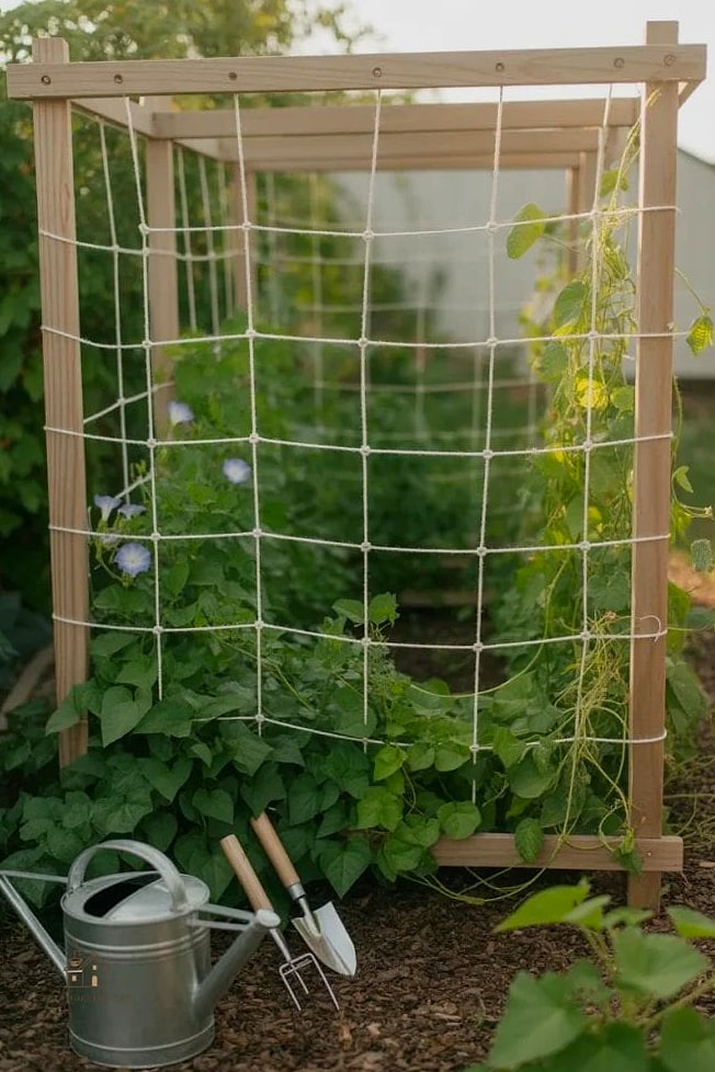 String Trellis for Climbing Vines