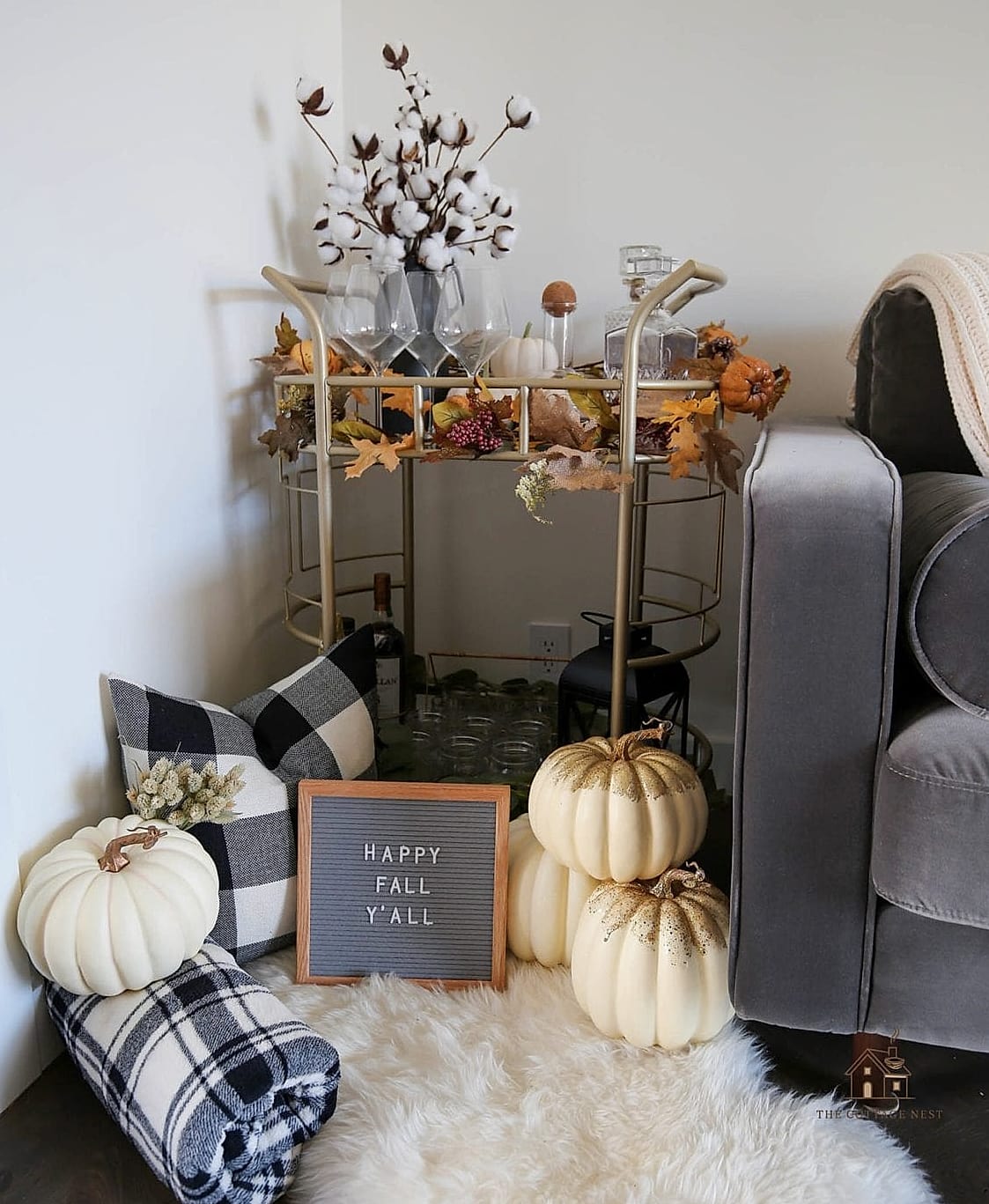Style a Bar Cart with Fall Drinks