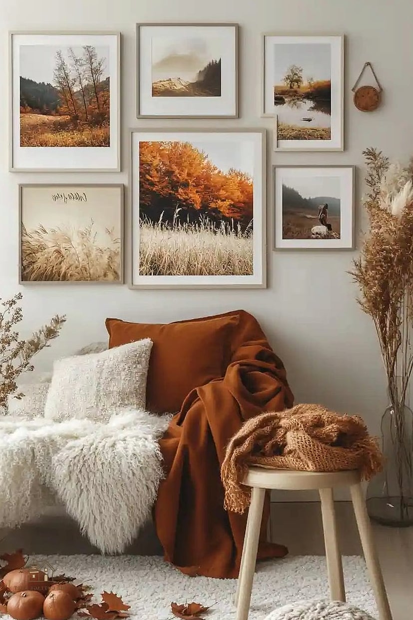 Style a Gallery Wall with Warm Frames