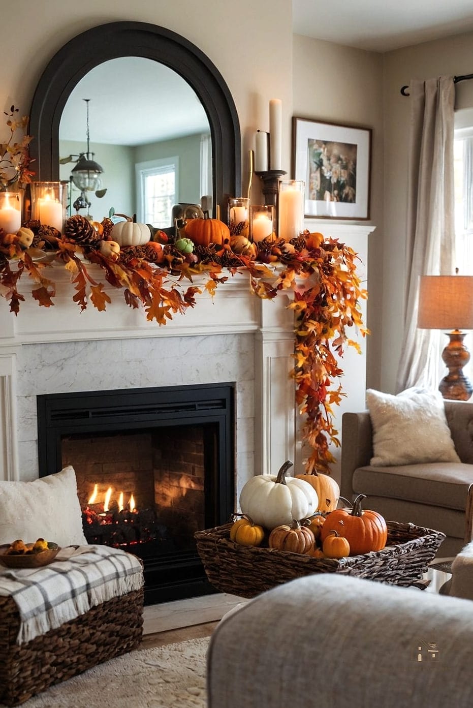 35 Creative Fall Living Room Decor That Will Inspire You 15 Style Your Mantel with Layered Textures