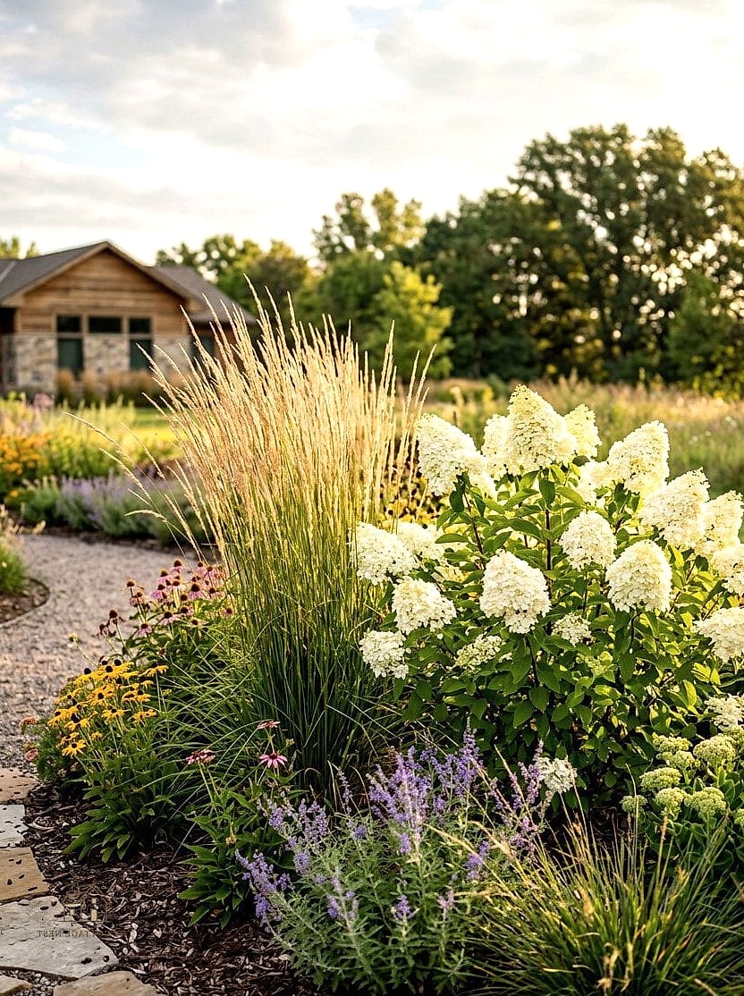 Swap Grass for a Hydrangea and Groundcover Bed