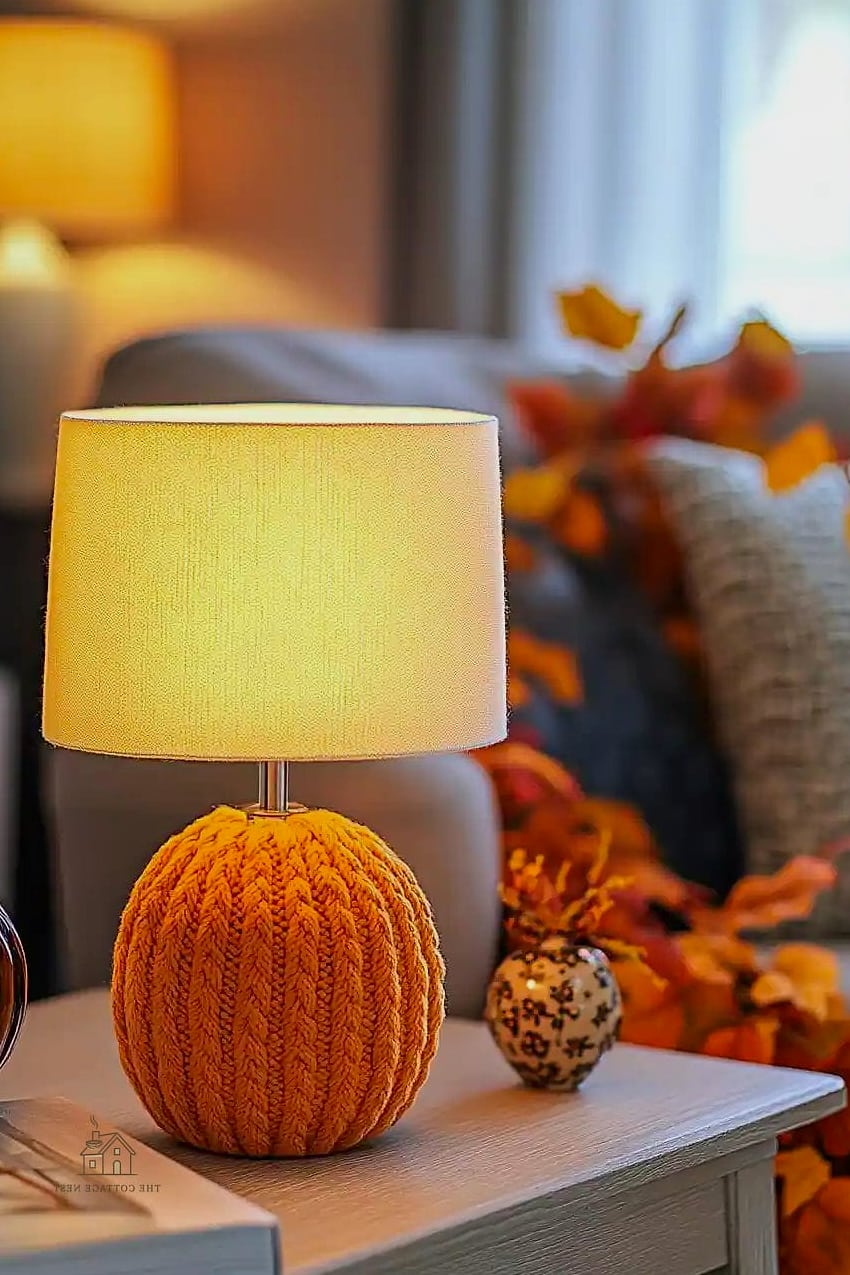35 Creative Fall Living Room Decor That Will Inspire You 10 Switch Your Lampshades to Linen or Burlap