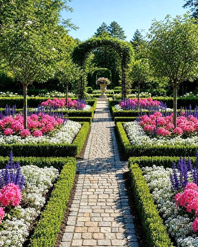 Symmetrical Beds Flanking the Front Door