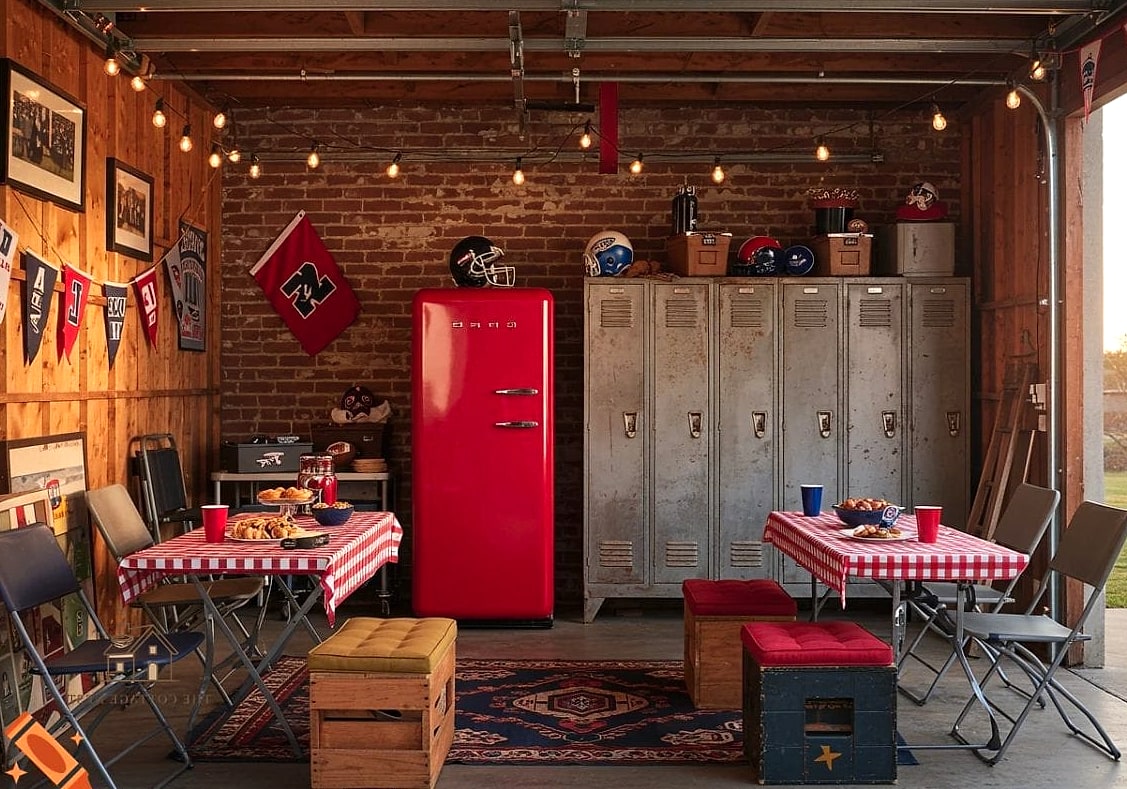 50 Clever Garage Man Cave Ideas for Every Style 34 Tailgate Party Setup
