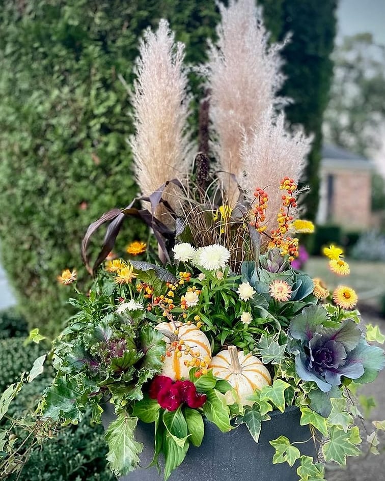 Tall Planters with Seasonal Rotation