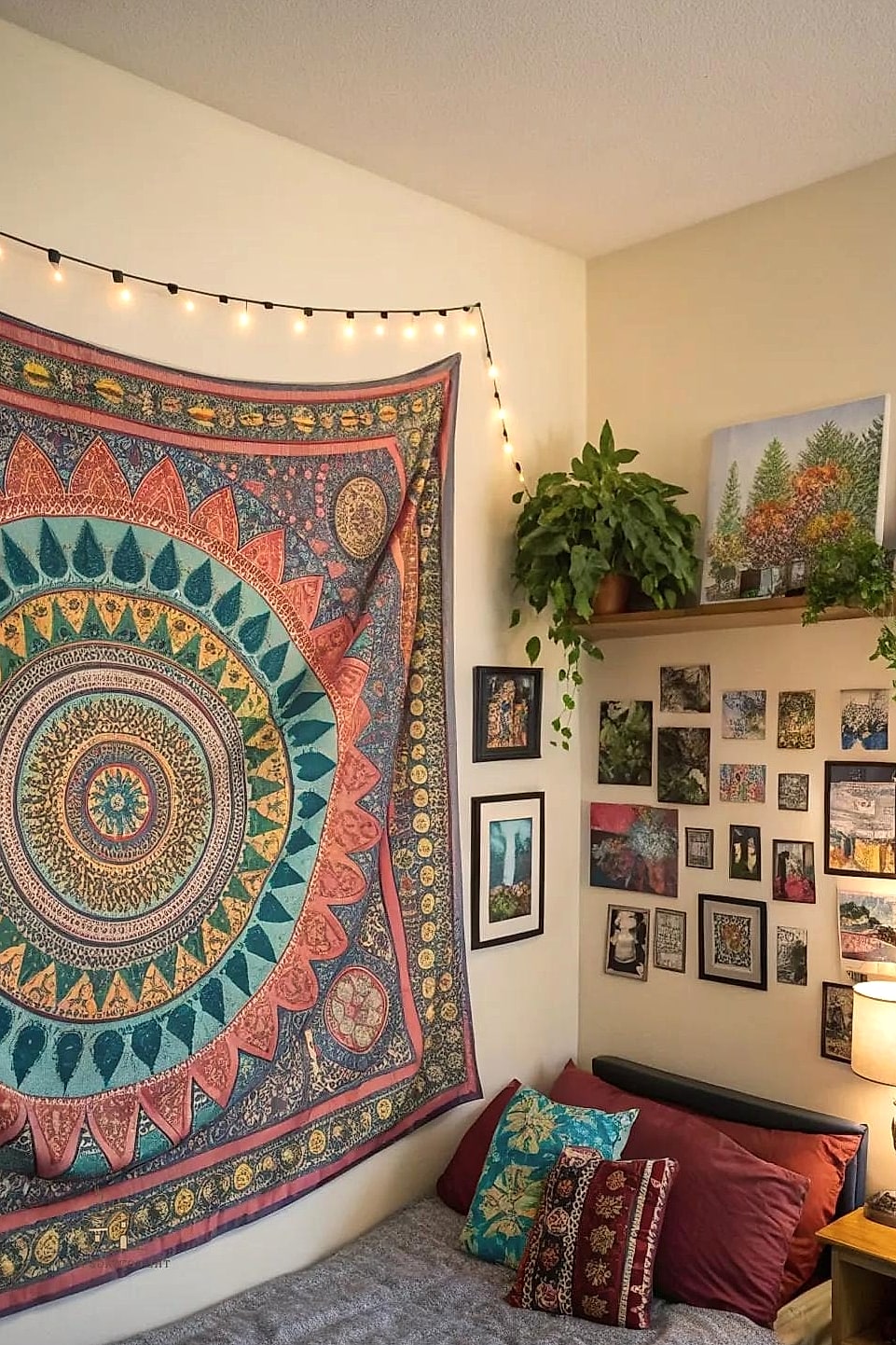 50 Amazing College Dorm Room Ideas For Guys on a Budget 22 Tapestry Wall Hanging