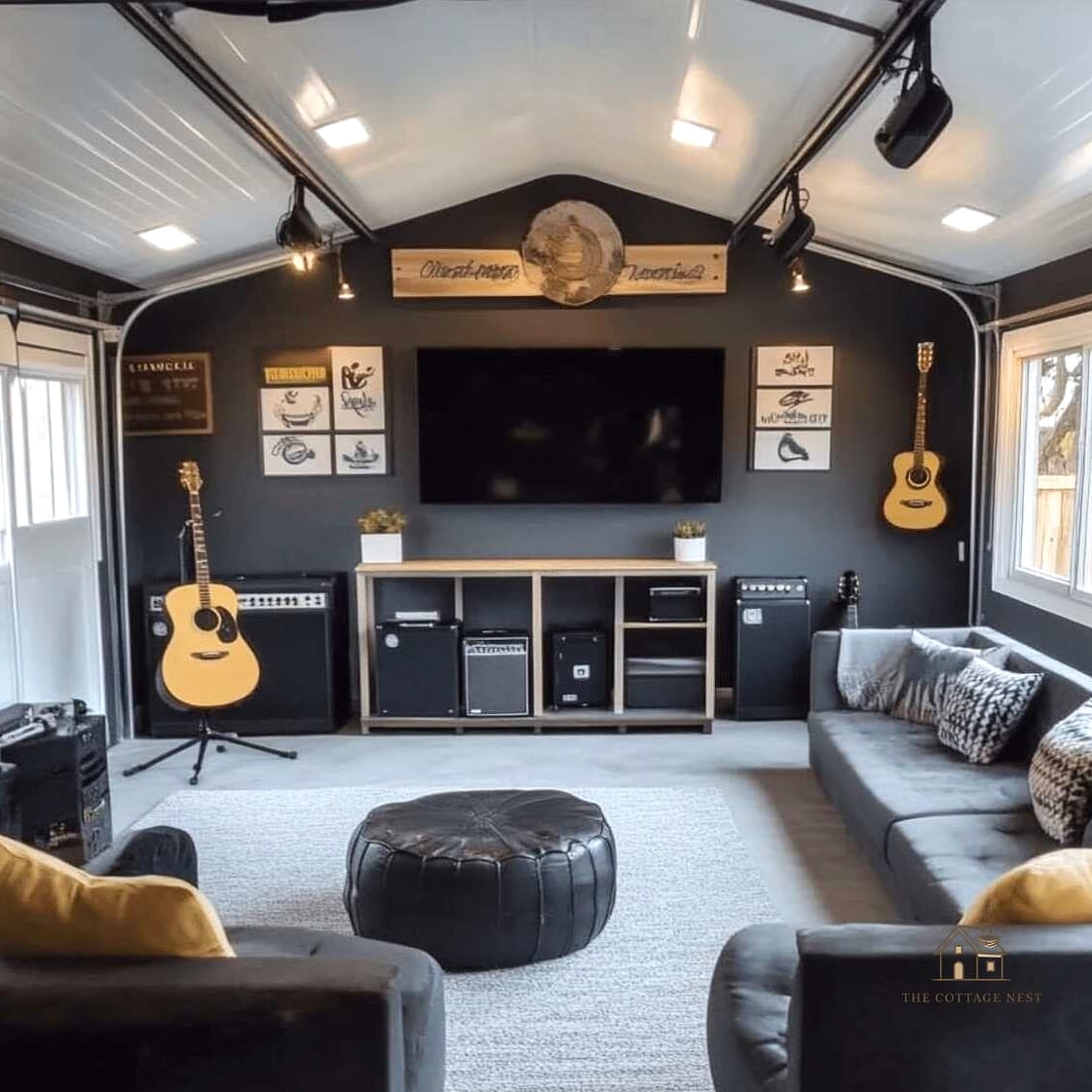 40 Clever Garage Conversion Ideas for Every Style 19 Teen Hangout Zone
