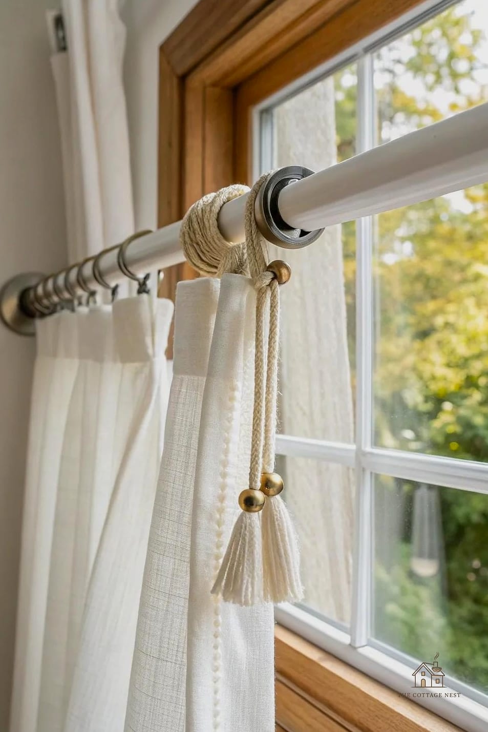 30 Amazing Dining Room Window Treatments on a Budget 13 Tension Rod Sheers