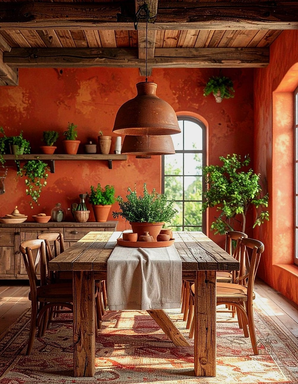 45 Brilliant Dining Room Table Centerpiece Ideas to Copy Right Now 12 A Terracotta Pot Garden