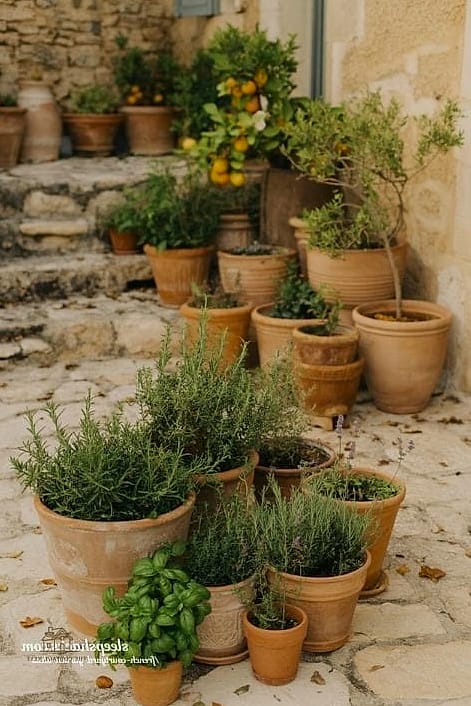 Terracotta Pots in Odd Numbers