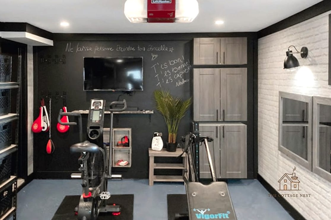 50 Beautiful Garage Gym Ideas to Transform Your Space 41 Textured Accent Wall Panels